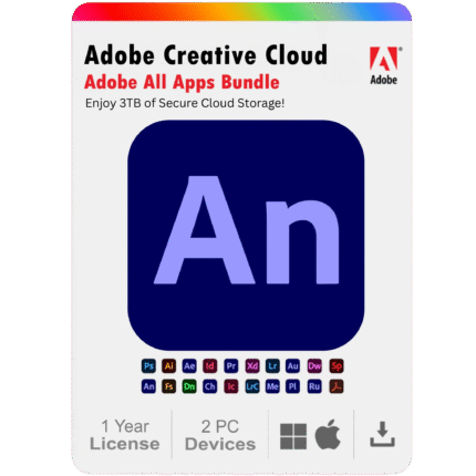 Adobe Animate 2025 1 Year Subscription For Windows And Mac 2PC
