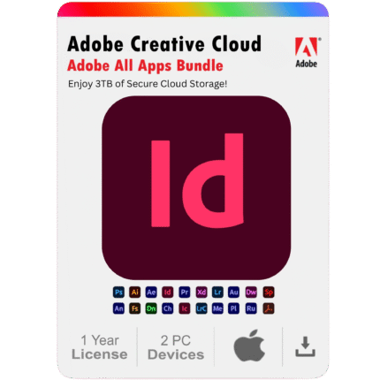 Adobe InDesign 2025 1-Year Subscription for Mac (2 Devices)