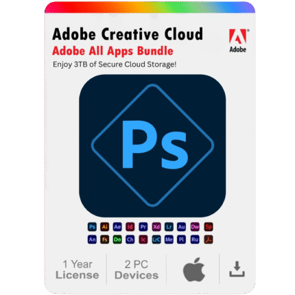 Adobe Photoshop Express 2025 1-Year Subscription for Mac (2 Devices)