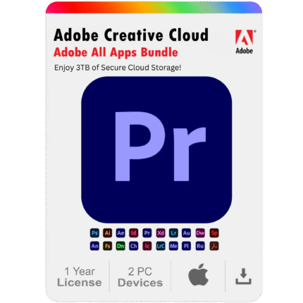 Adobe Premiere Pro 2025 – 1 Year Subscription for Mac (2 Devices)