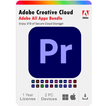 Adobe Premiere Pro 2025 1 Year Subscription For Windows And Mac 2PC