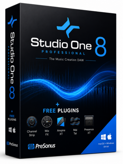Studio One Pro 8 + Free Plugins Professional DAW for Windows & macOS