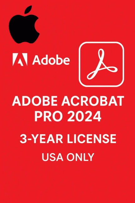 Adobe Acrobat Pro 2024 3 Year License Key for Mac