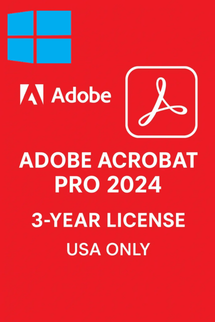 Adobe Acrobat Pro 2024 3 Year License Key for Windows